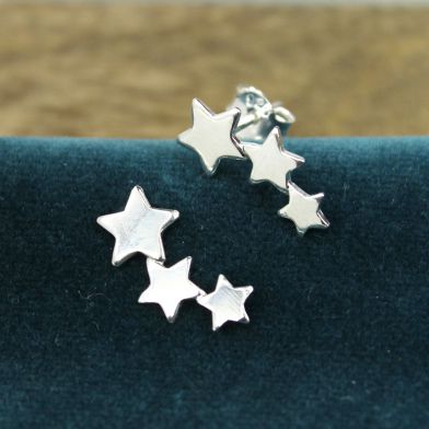 Sterling silver shooting stars earrings