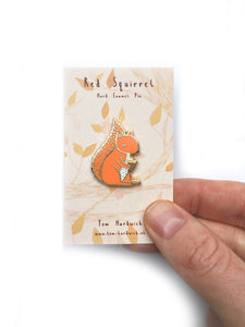 Red Squirrel enamel pin badge