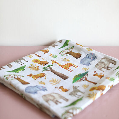 Safari Muslin Swaddle Blanket