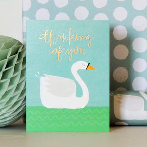 Thinking of You swan mini card