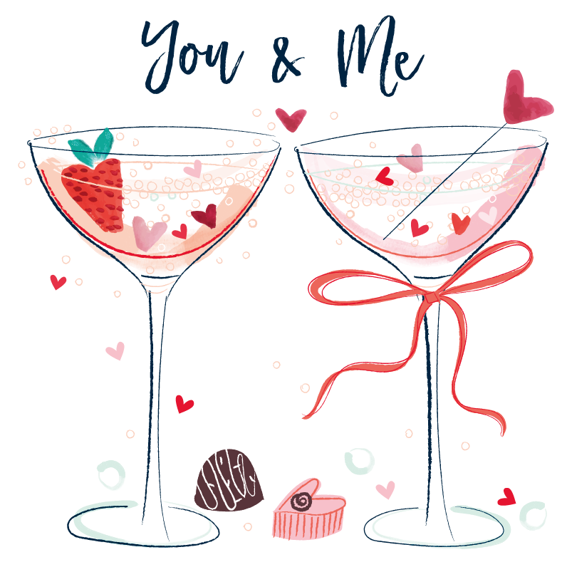 You & Me - cocktail glasses