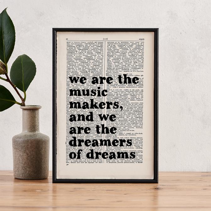 We Are the Music Makers - book page print