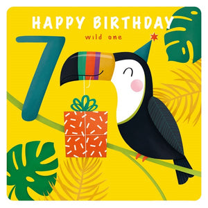 7 Happy Birthday Wild One toucan